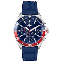 Reloj Lacoste Tiebreaker 2011154 para Hombre Acero Inoxidable Correa de Silicona Azul